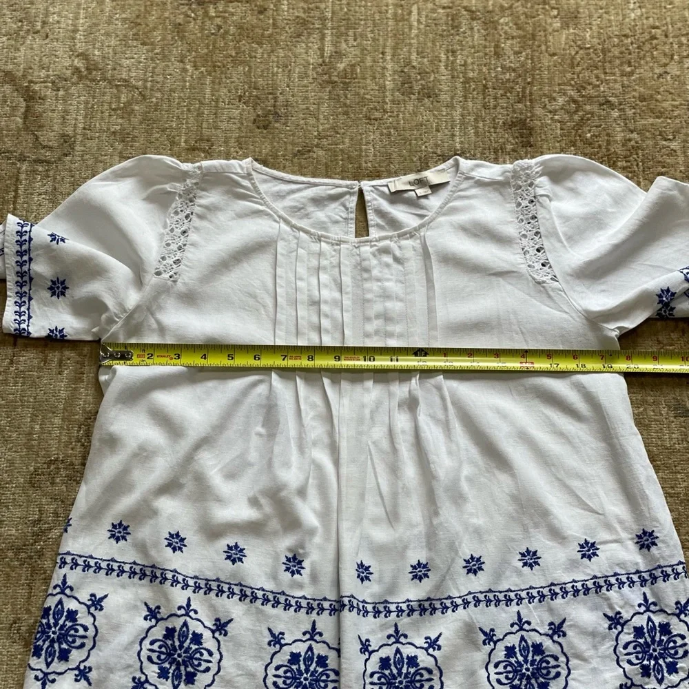 Loft, Pretty Cotton Linen Top, Size S - Picture 5 of 5